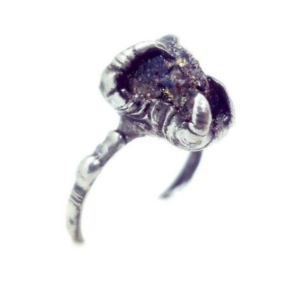 Chalcopyrite crystal Ring - Picture 2 of 12